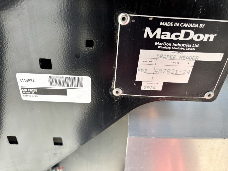 2024 MACDON FD235 FLEX DRAPER HEAD