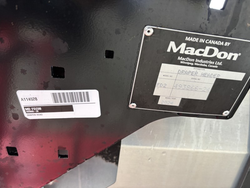 2024 MACDON FD230 FLEX DRAPER HEAD