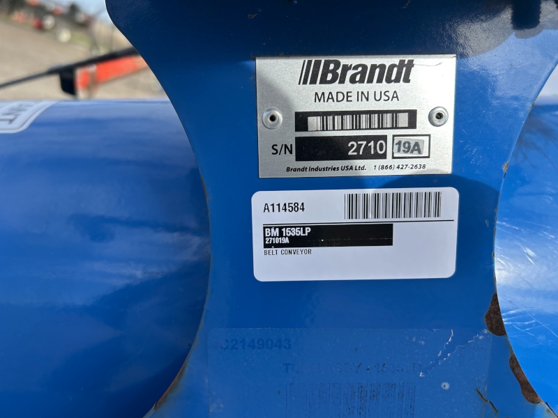 2019 BRANDT 1535LP BELT CONVEYOR