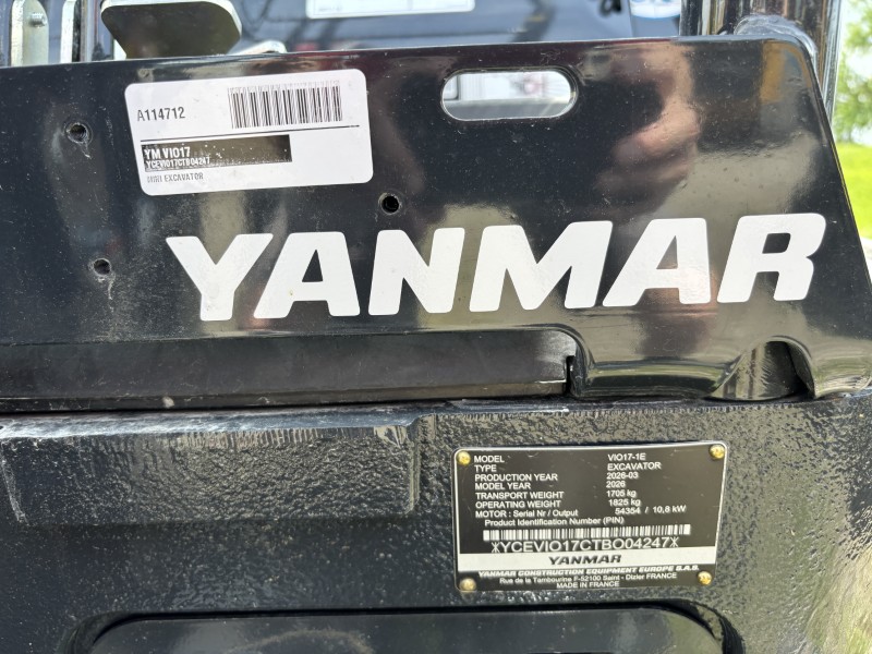 2026 YANMAR VIO17-1E MINI EXCAVATOR