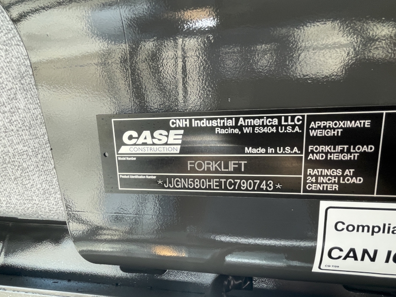 2026 CASE 588H ROUGH TERRAIN FORKLIFT