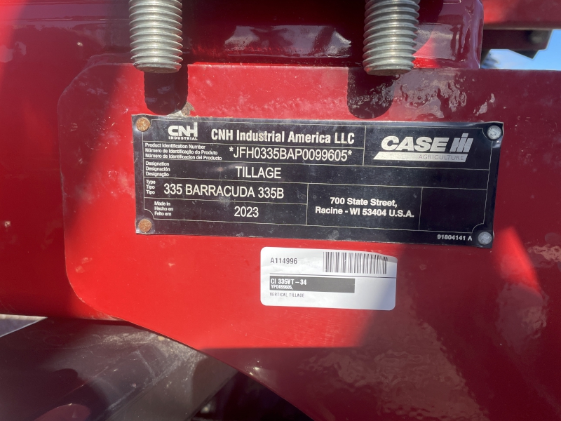 2023 CASE IH 335-34 TRUE-TANDEM VERTICAL TILLAGE