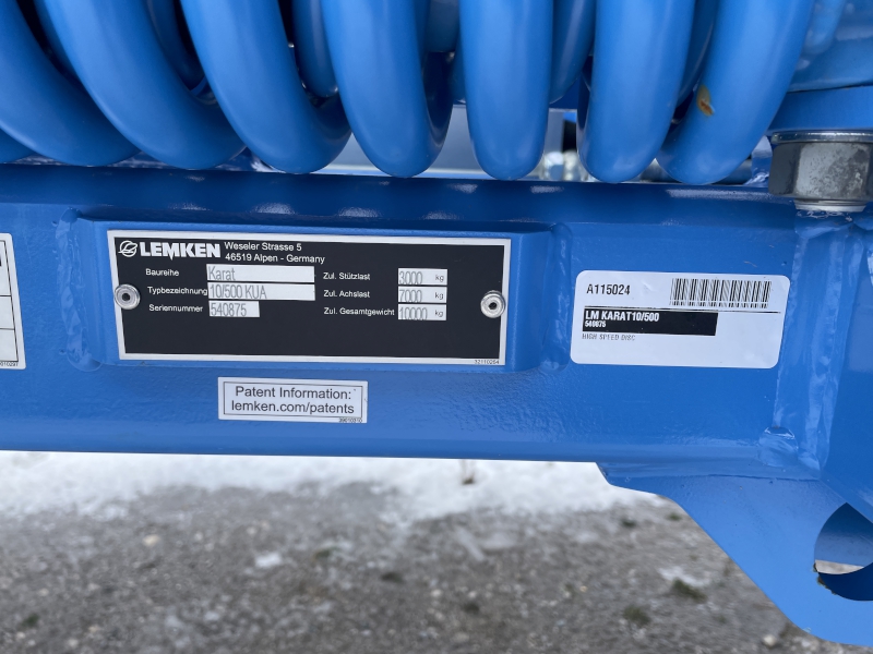 2025 LEMKEN KARAT 10 5M DISC CHISEL/DEEP TILLAGE