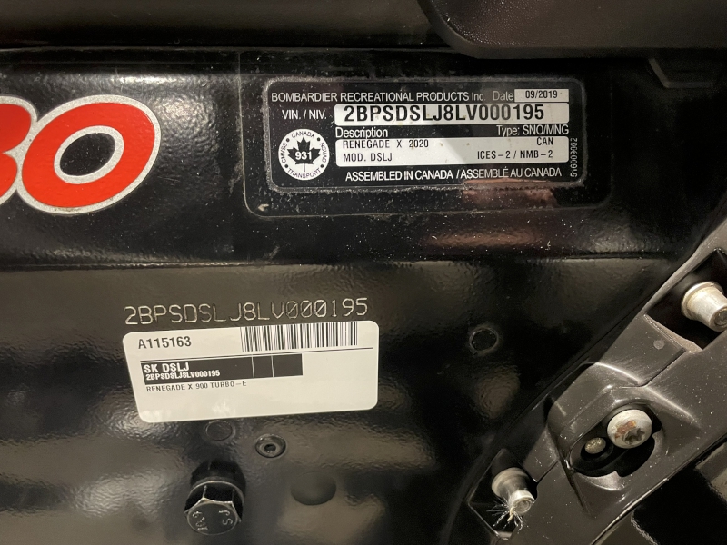 Snowmobiles  2020 SKI-DOO RENEGADE X 900 ACE SNOWMOBILE Photo