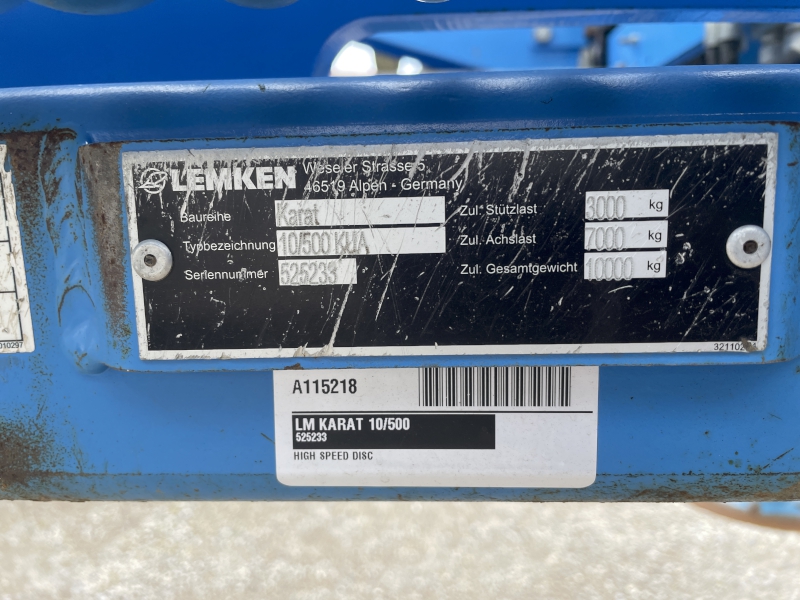2023 LEMKEN KARAT 10/500 DEEP CULTIVATOR