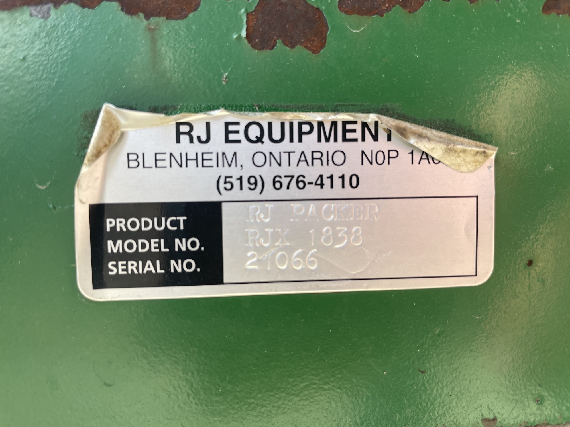 2021 RJ EQUIPMENT RJX1838 PACKER