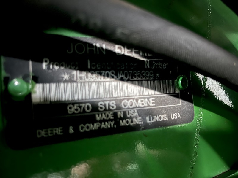 2010 JOHN DEERE 9570STS COMBINE