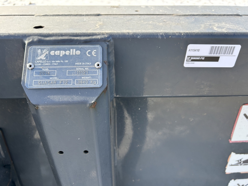 2014 CAPELLO QUASAR F12 CHOPPING CORN HEAD