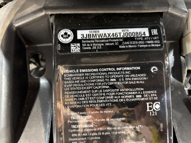 ATV  2026 CAN-AM RENEGADE XMR 1000R ATV Photo