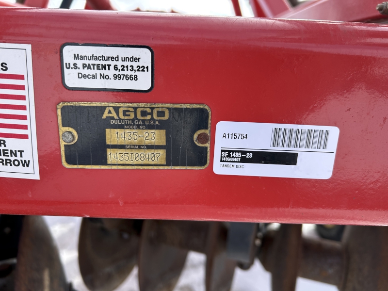 2008 SUNFLOWER 1435-23 TANDEM DISC