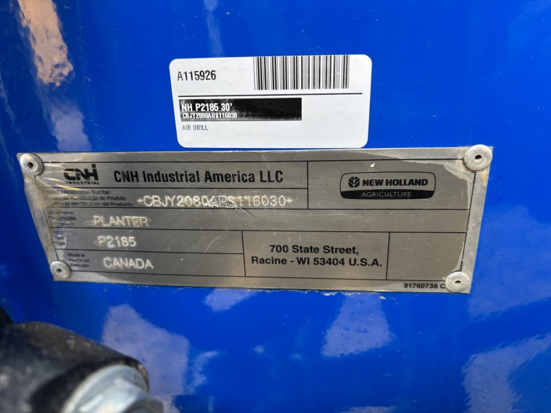 2026 NEW HOLLAND P2185 30 FOOT AIR DRILL