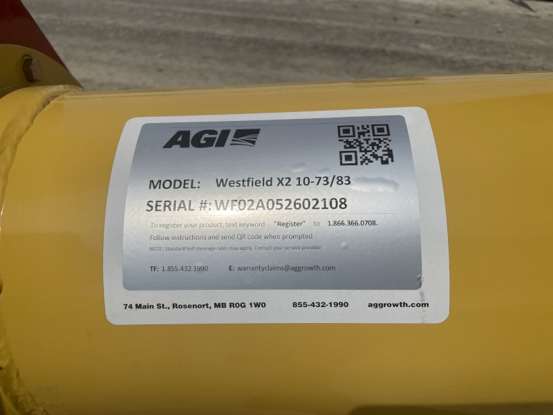 2026 WESTFIELD X21073YL SWINGAWAY GRAIN AUGER