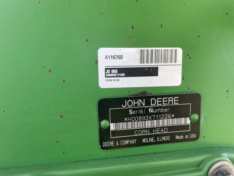 2005 JOHN DEERE 893 CORN HEAD