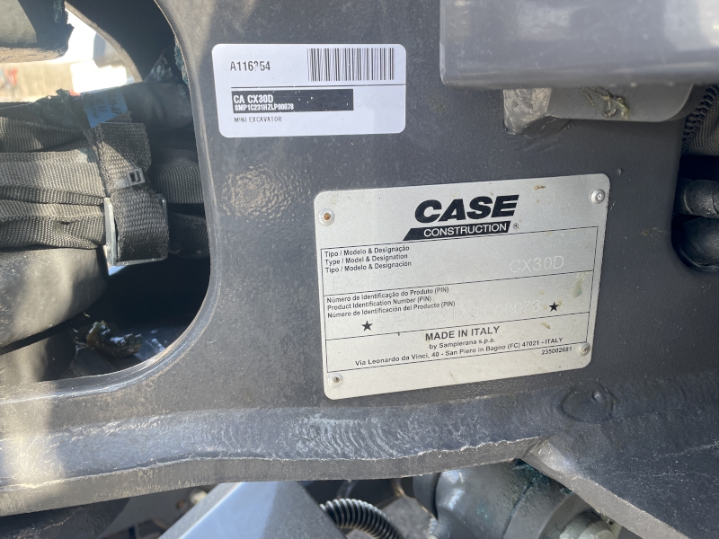 2026 CASE CX30D MINI EXCAVATOR