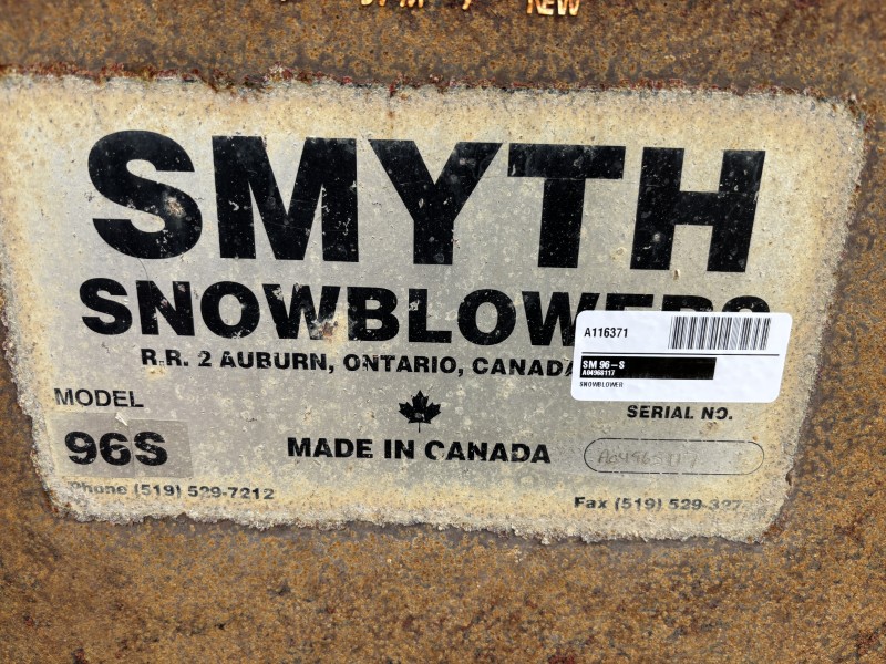 2004 SMYTH WELDING 96-S SNOWBLOWER