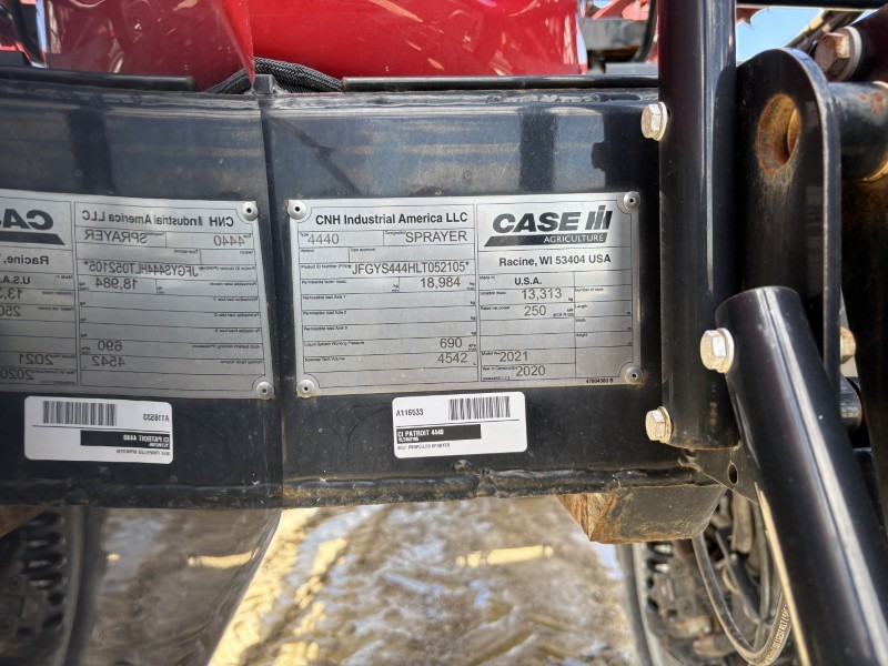 2021 CASE IH PATRIOT 4440 SELF-PROPELLED HIGH CLEARANCE SPRAYER