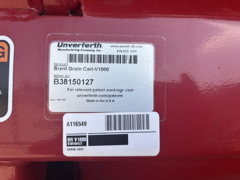 2019 BRENT V1000 GRAIN CART