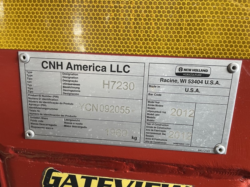 2012 NEW HOLLAND H7230 MOWER CONDITIONER