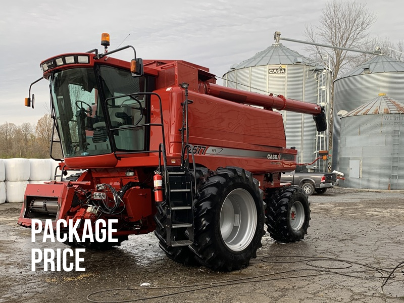 2008 CASE IH 2577 COMBINE PACKAGE WITH CASE IH 1020 FLEX HEAD