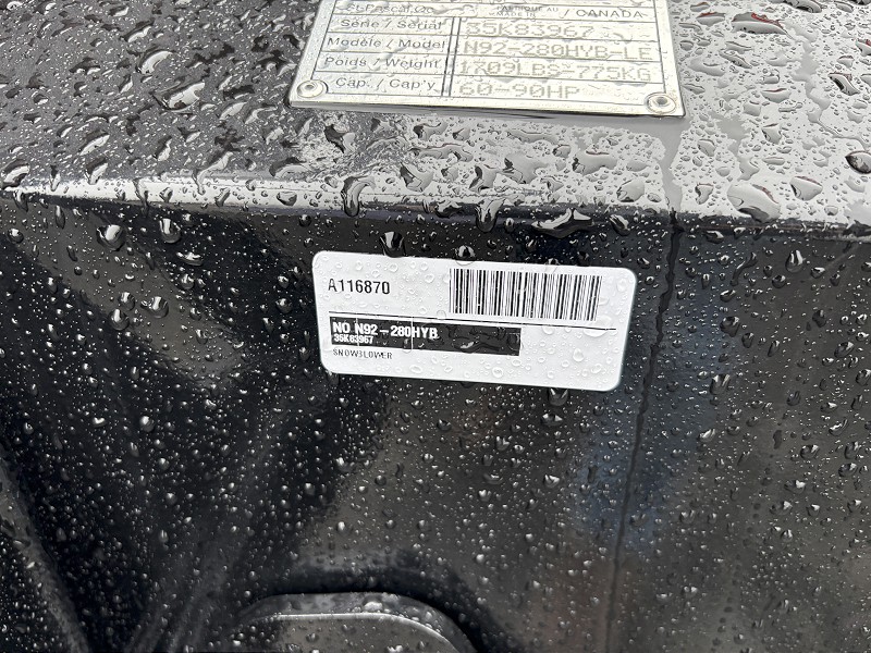 2026 NORMAND N92-280HYB HYBRID SERIES SNOWBLOWERS