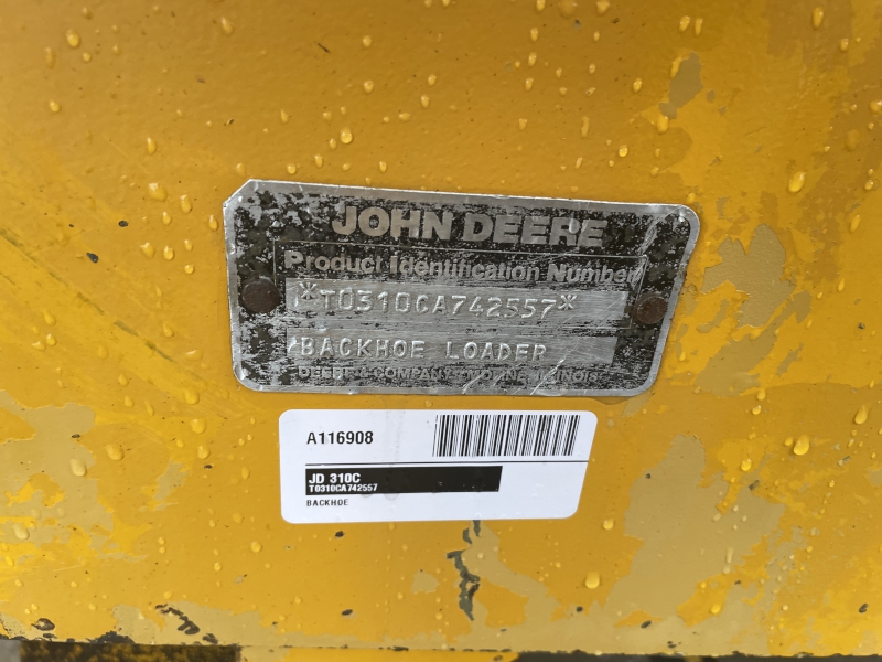 1987 JOHN DEERE 310C BACKHOE