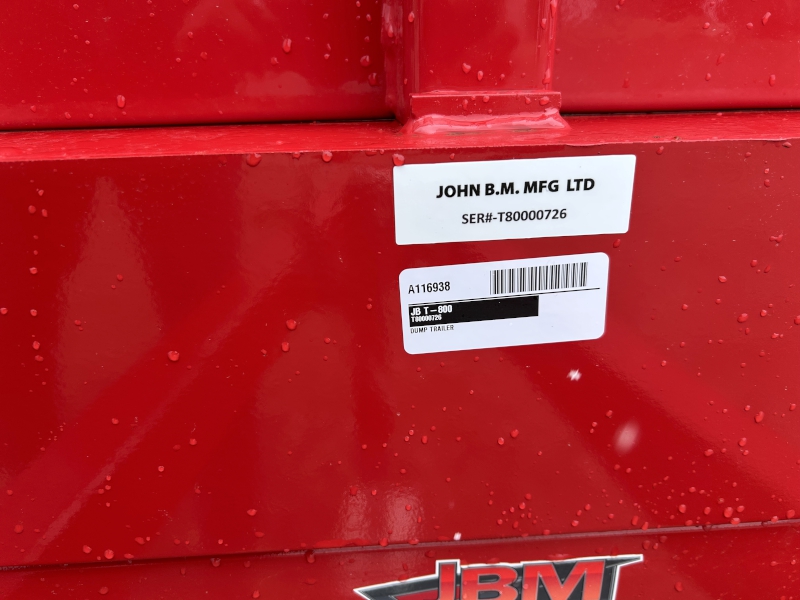 2026 JBM T800 MIGHTY DUMP TRAILER