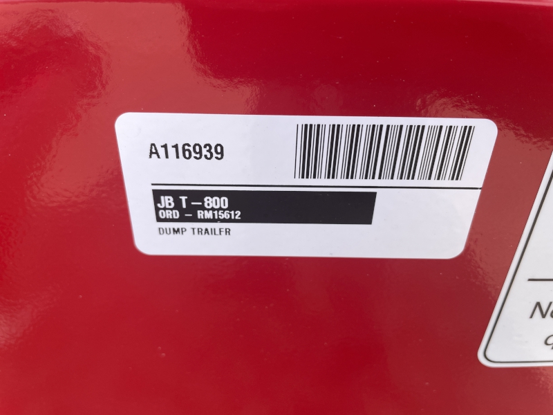 2026 JBM T800 MIGHTY DUMP TRAILER