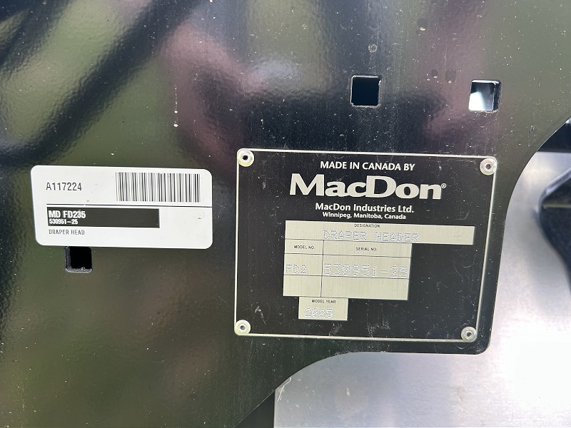 2025 MACDON FD235 FLEX DRAPER HEAD