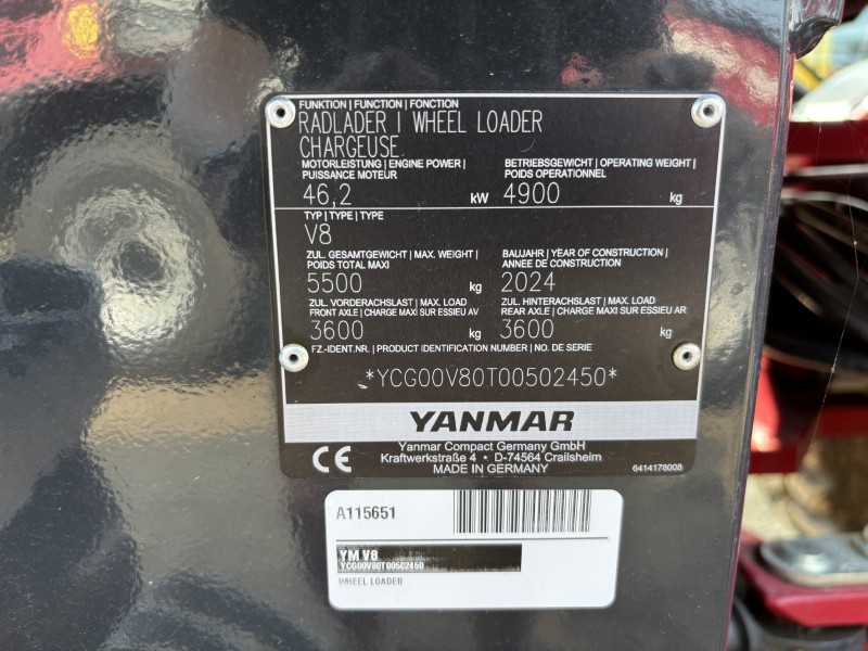 2024 YANMAR V8 COMPACT WHEEL LOADER
