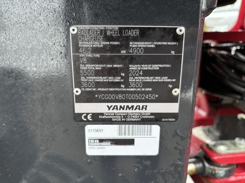 2024 YANMAR V8 COMPACT WHEEL LOADER