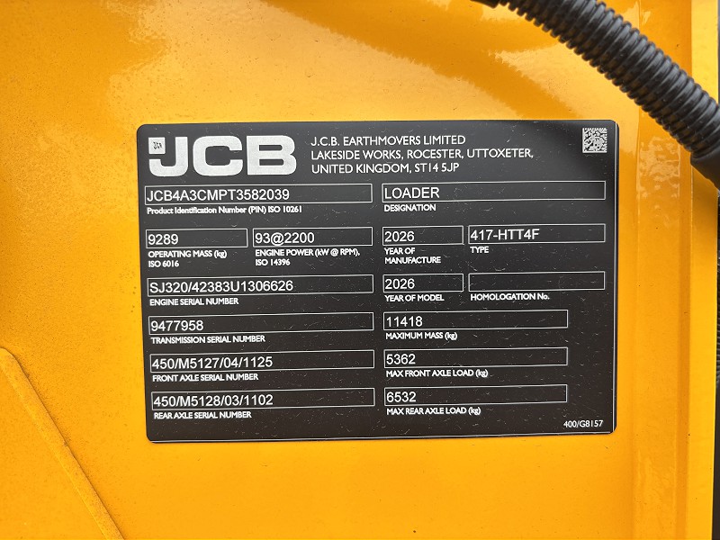 2026 JCB 417HT WHEEL LOADER
