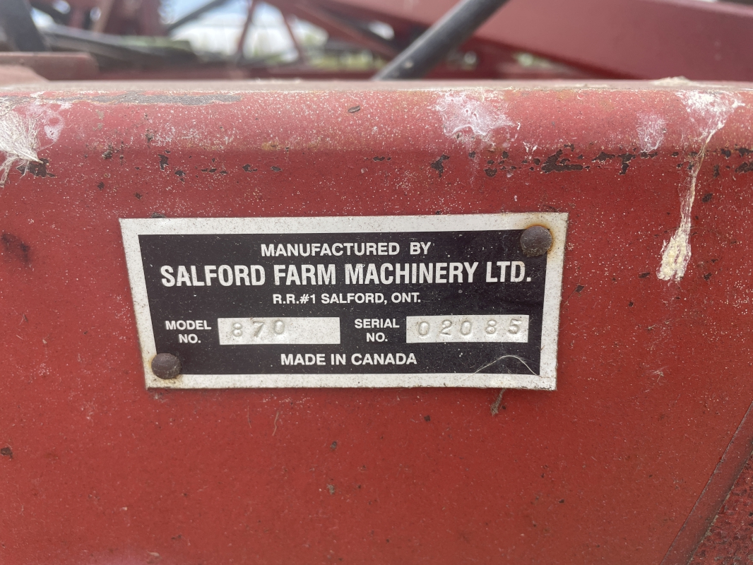 2002 SALFORD 870 DISC HARROW