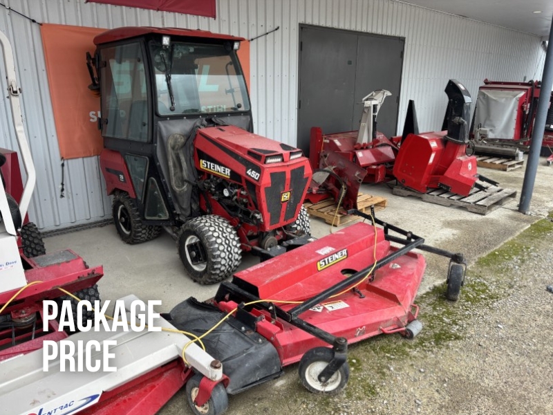 2018 STEINER 450 COMPACT ARTICULATING TRACTOR PACKAGE WITH MULTIPLE ATTACHMENTS