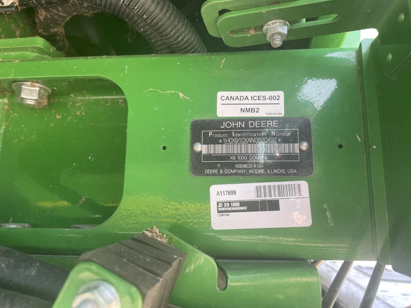 2022 JOHN DEERE X9 1000 COMBINE PACKAGE WITH FLEX HEAD