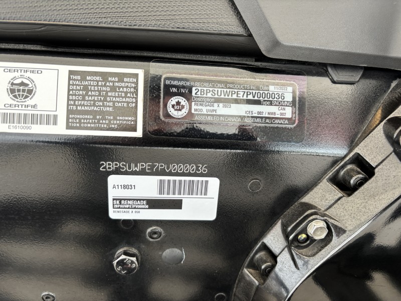 Snowmobiles  2023 SKI-DOO RENEGADE X 850 E-TEC SNOWMOBILE Photo