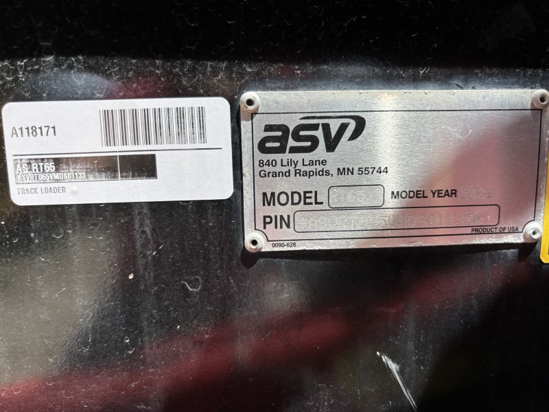 2021 ASV RT-65 MAX SERIES COMPACT TRACK LOADER