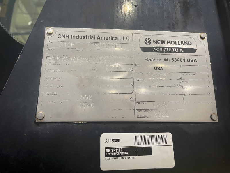 2022 MILLER NITRO 7310 SELF PROPELLED SPRAYER