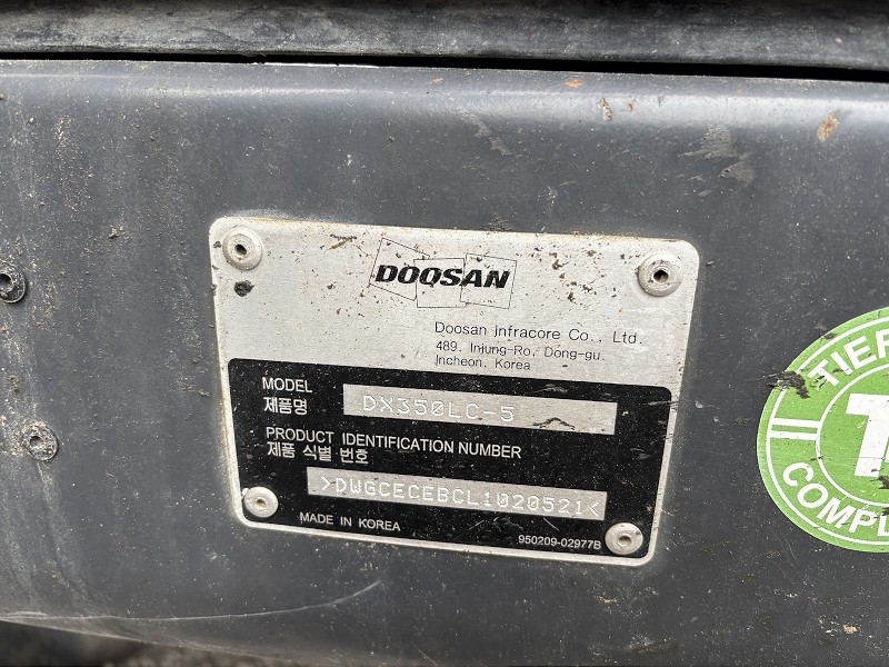 2020 DOOSAN DX350LC-5 LARGE CRAWLER EXCAVATOR