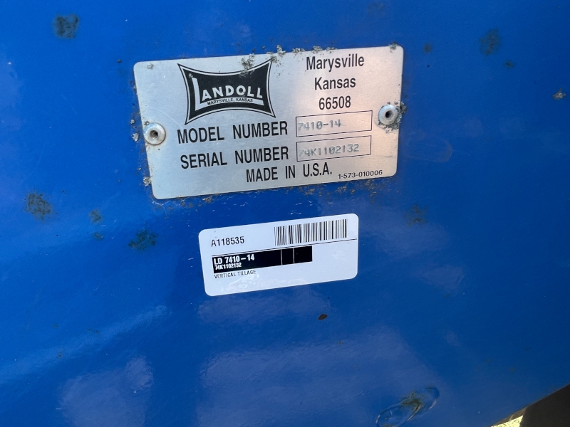 2011 LANDOLL 7410-14 VERTICAL TILLAGE