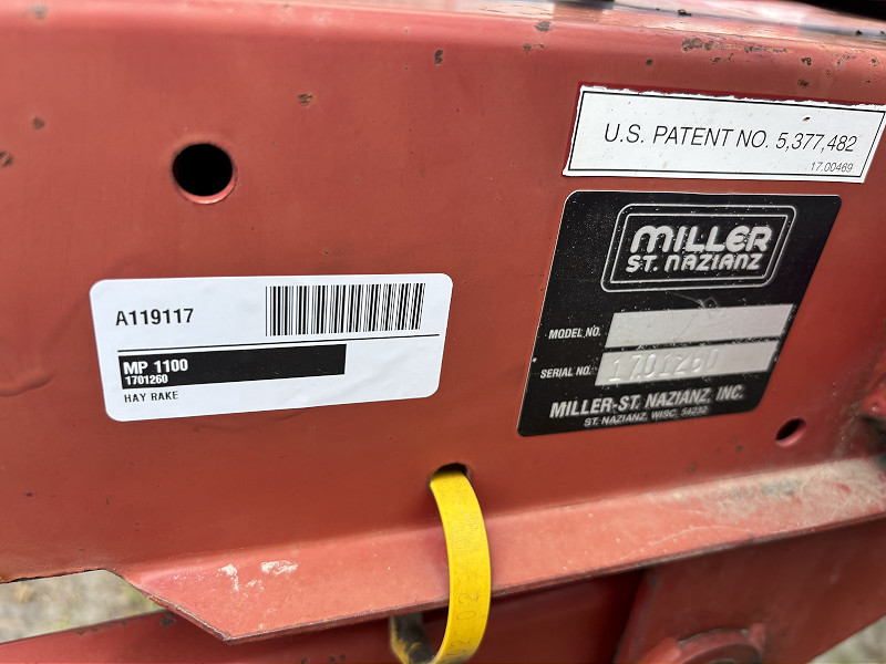 2008 MILLER PRO 1100 HAY RAKE