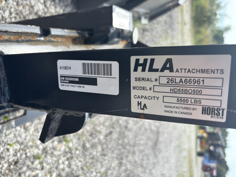 2026 HORST 5500 POUND PALLET FORK