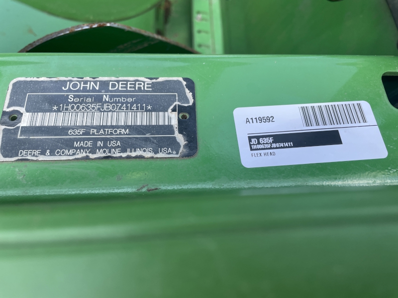 2011 JOHN DEERE 635F FLEX DRAPER HEAD