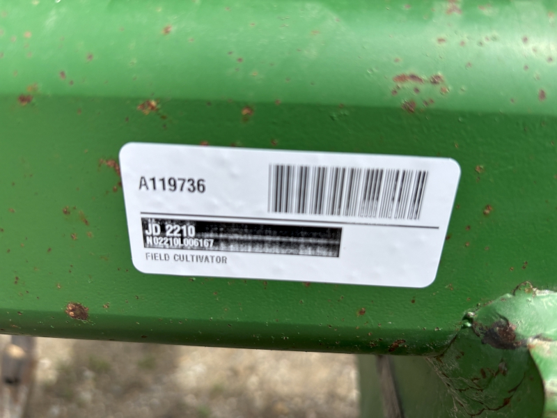 2007 JOHN DEERE 2210 FIELD CULTIVATOR