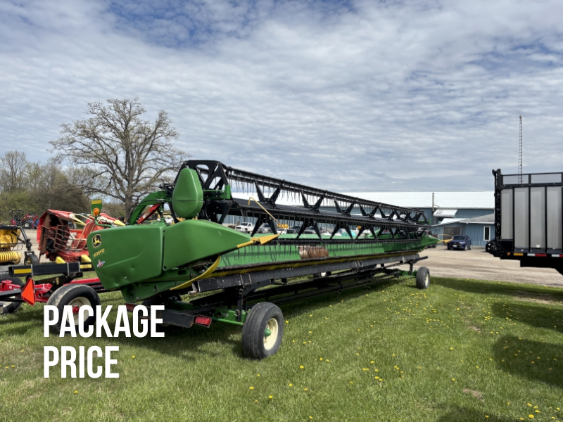 2015 JOHN DEERE 635FD FLEX DRAPER AND HEADER CART PACKAGE