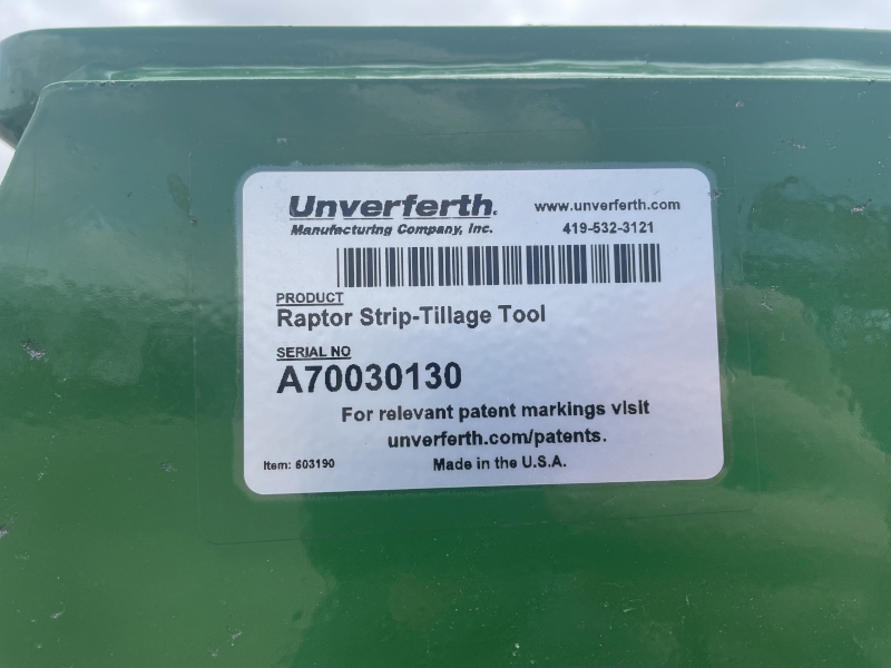 2024 UNVERFERTH RAPTOR 2030DT STRIP TILLER