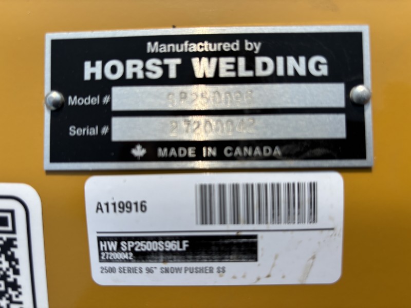 2026 HLA SNOW (HORST) SP2500S96LF SNOW PUSHER