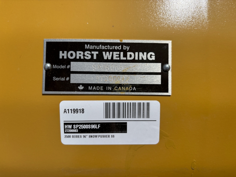 2026 HLA SNOW (HORST) SP2500S96LF SNOW PUSHER