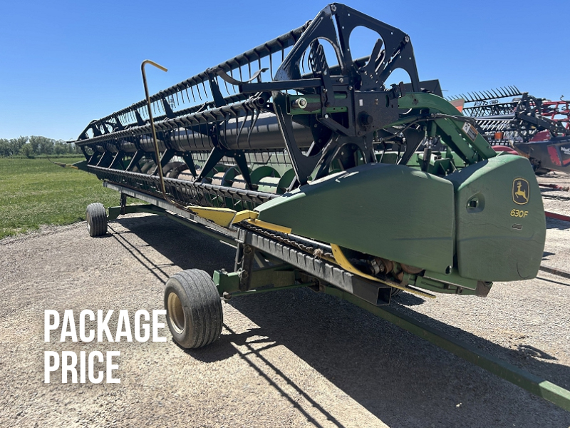 2008 JOHN DEERE 630F HYDRAFLEX FLEX HEAD PACKAGE WITH HEADER CART