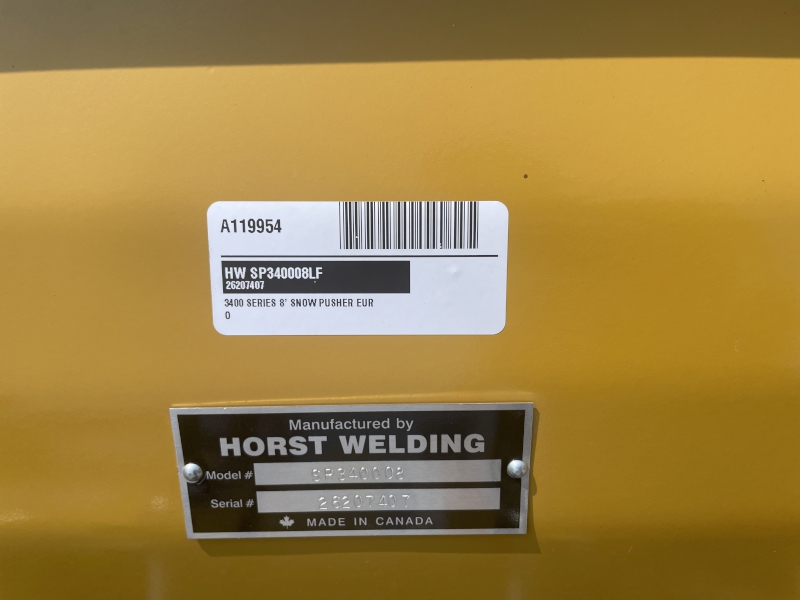 2026 HORST SP340008LF SNOW PUSHER