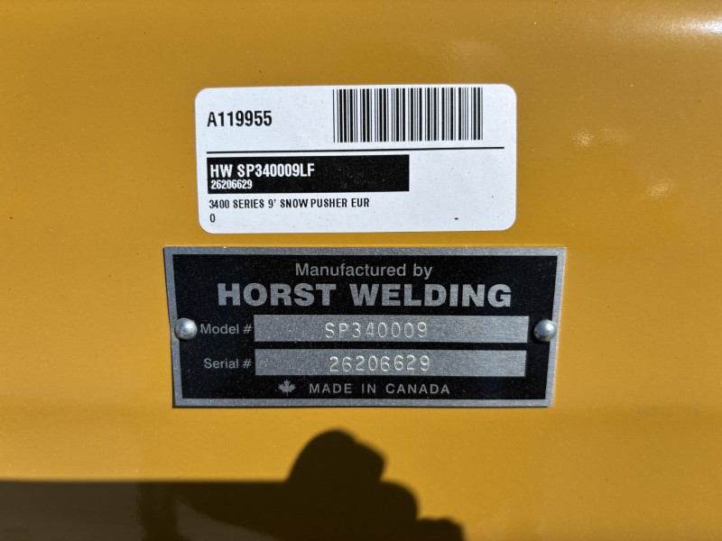 2026 HORST SP340009 SNOW PUSHER
